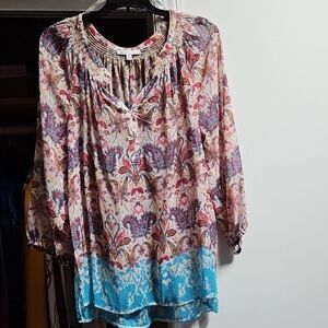 Women's Multicolor Paisley Blouse